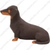 Dachshund, black, side, dog figurine for memorial urn