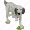 English Setter dog figurine for memorial urn, standing, front