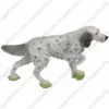 Standing English Setter dog figurine for memorial urn, side