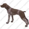 German Shorthaired Pointer, side, dog figurine for memorial urn