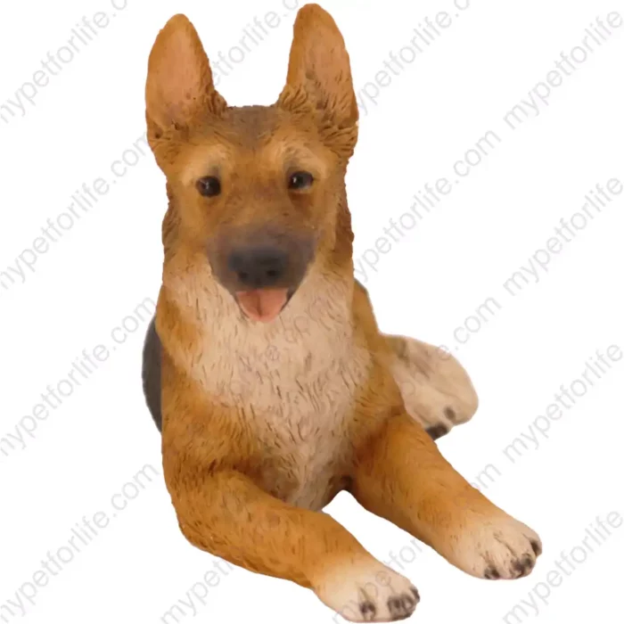 German Shepherd, front, dog figurine for memorial urn