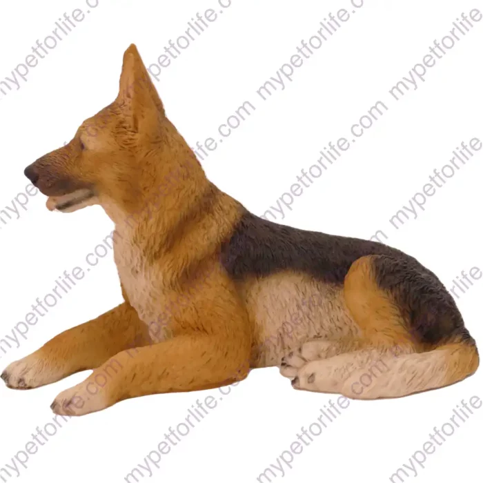 German Shepherd, side, dog figurine for memorial urn