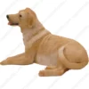 Laying yellow labrador dog figurine for memorial urn, side