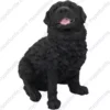 Black Newfoundland dog figurine for memorial urn