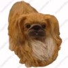 Tan Pekingese dog figurine for memorial urn