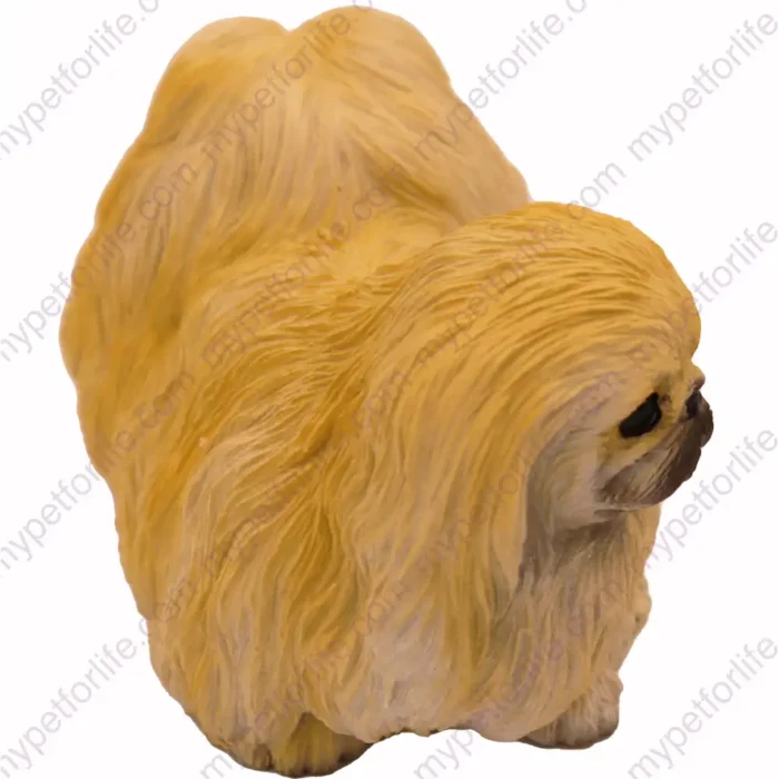 Tan Pekingese dog figurine for memorial urn