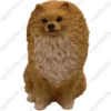 Brown Pomeranian dog figurine for memorial urn