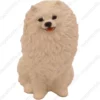 White Pomeranian dog figurine for memorial urn