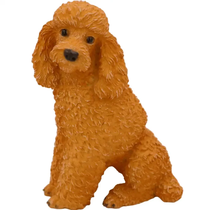 Apricot Poodle dog figurine for memorial urn