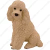 White Poodle dog figurine for memorial urn