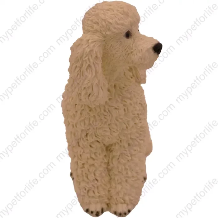 White Poodle dog figurine for memorial urn