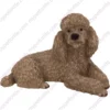 Gray Poodle dog figurine for memorial urn