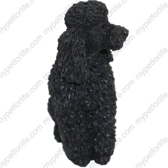 Black Poodle dog figurine for memorial urn