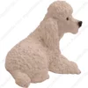 White Poodle dog figurine for memorial urn