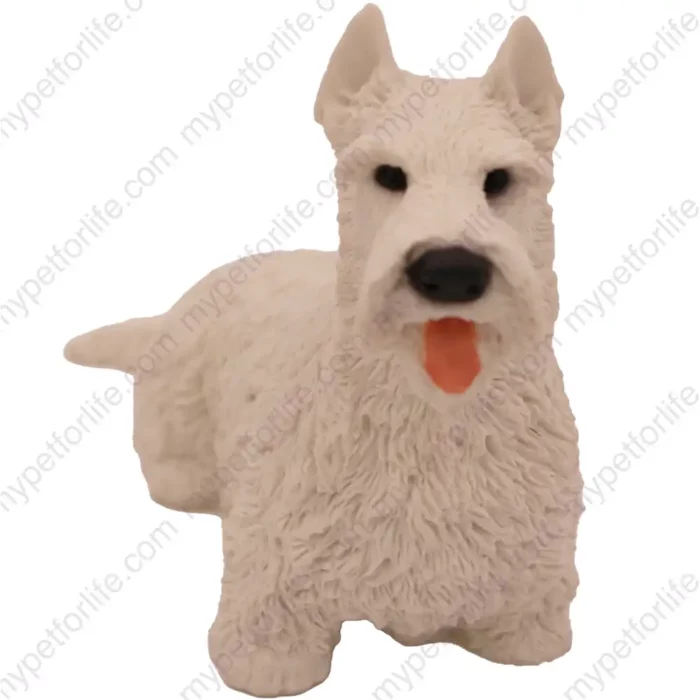 Standing white Scottish Terrier dog figurine for memorial urn