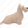 Standing white Scottish Terrier dog figurine for memorial urn, side