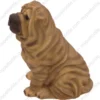 Shar Peis dog figurine for memorial urn, side