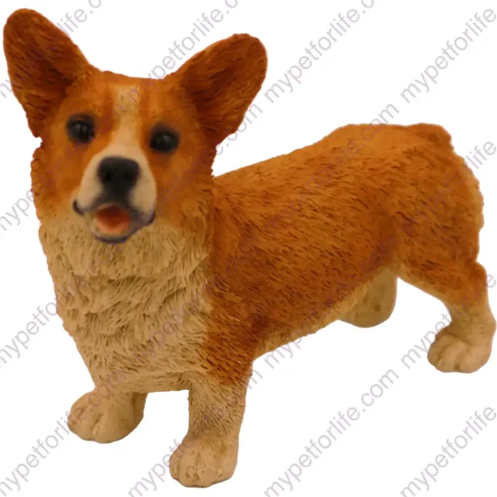 Standing Welsh Corgi dog figurine for memorial urn