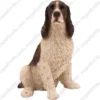 Sitting Springer Spaniel dog figurine for memorial urn