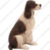 Sitting Springer Spaniel dog figurine for memorial urn