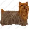 Long-haired Yorkshire Terrier dog figurine for memorial urn