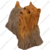 Long-haired Yorkshire Terrier dog figurine for memorial urn, front