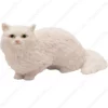 White Angora cat figurine for memorial urn