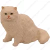 White Persian cat figurine for memorial urn, front