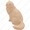 White Persian cat figurine for memorial urn, side