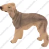 Standing Gray Bedlington Terrier dog figurine for memorial urn, side