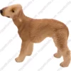 Standing Tan Bedlington Terrier dog figurine for memorial urn, side