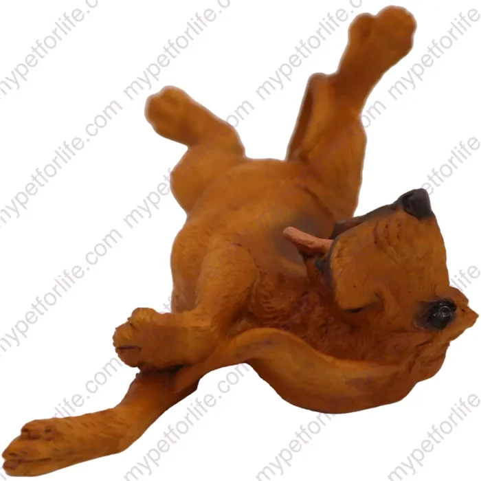 Bloodhound dog figurine for memorial urn, side