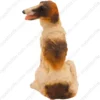 Sitting Borzoi dog figurine for memorial urn, side