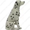 Sitting Dalmatian dog figurine for memorial urn, side