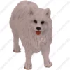 American Eskimo dog figurine for memorial urn, front