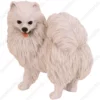 American Eskimo dog figurine for memorial urn, side