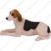 American Foxhound dog figurine for memorial urn, side