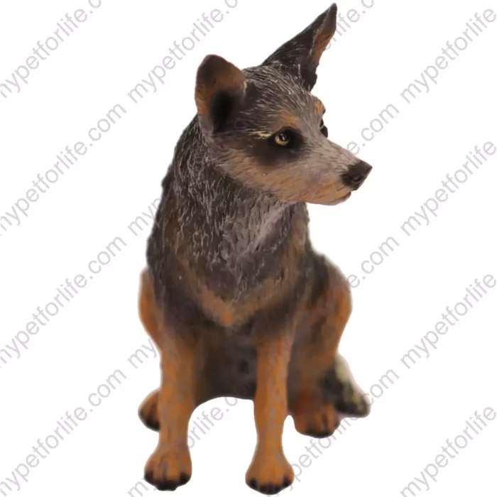 Australian Cattle Dog figurine for memorial urn, side