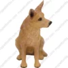 Red Australian Cattle Dog figurine for memorial urn, side