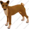 Basenji Dog figurine for memorial urn, front