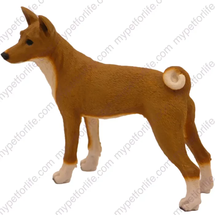 Basenji Dog figurine for memorial urn, side