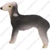 Bedlington Terrier Dog figurine for memorial urn, side