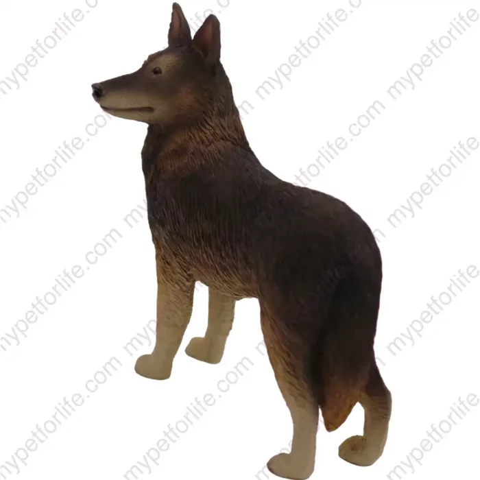 Belgian Tervuren Dog figurine for memorial urn, front