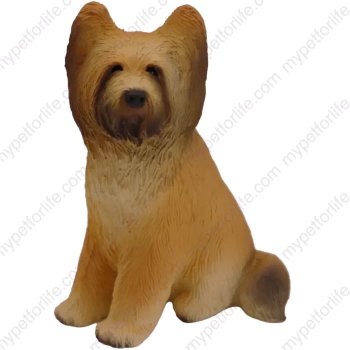 Briard Dog figurine for memorial urn, front