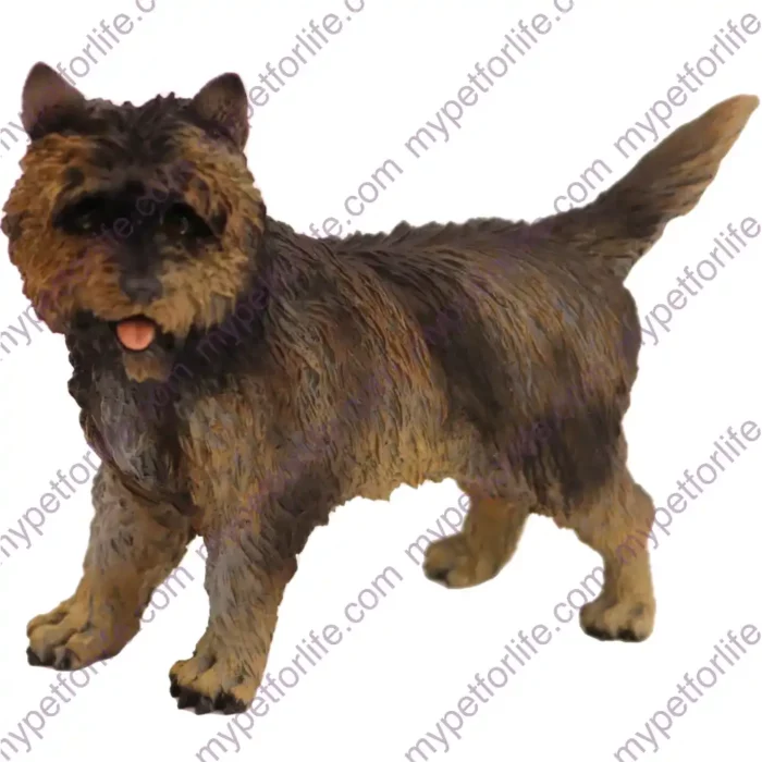 Brindle Cairn Terrier Dog figurine for memorial urn, front