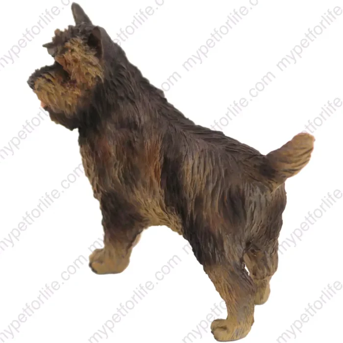 Brindle Cairn Terrier Dog figurine for memorial urn, side