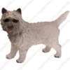 Gray Cairn Terrier Dog figurine for memorial urn, front