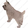 Gray Cairn Terrier Dog figurine for memorial urn, side