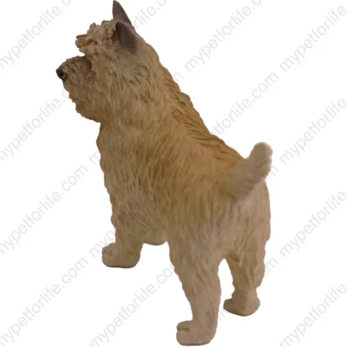 Cairn Terrier Dog figurine for memorial urn, side