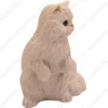 White Persian cat figurine for memorial urn, side